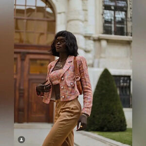 SONG OF STYLE Two pc Sets Sophia Jacket & Lyric Top Rainbow Multi Tweed Size XS